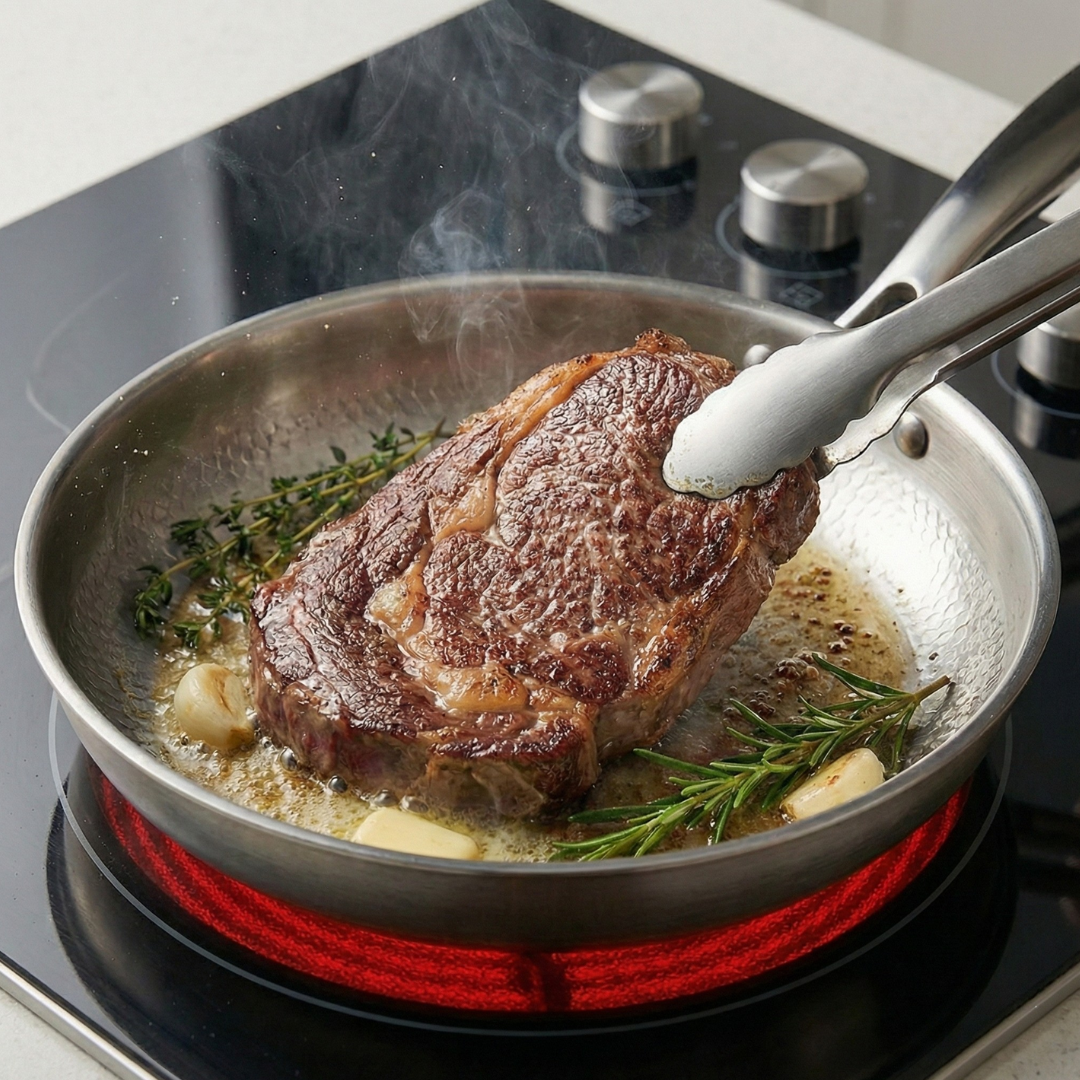 Hand-Hammered Titanium Pan