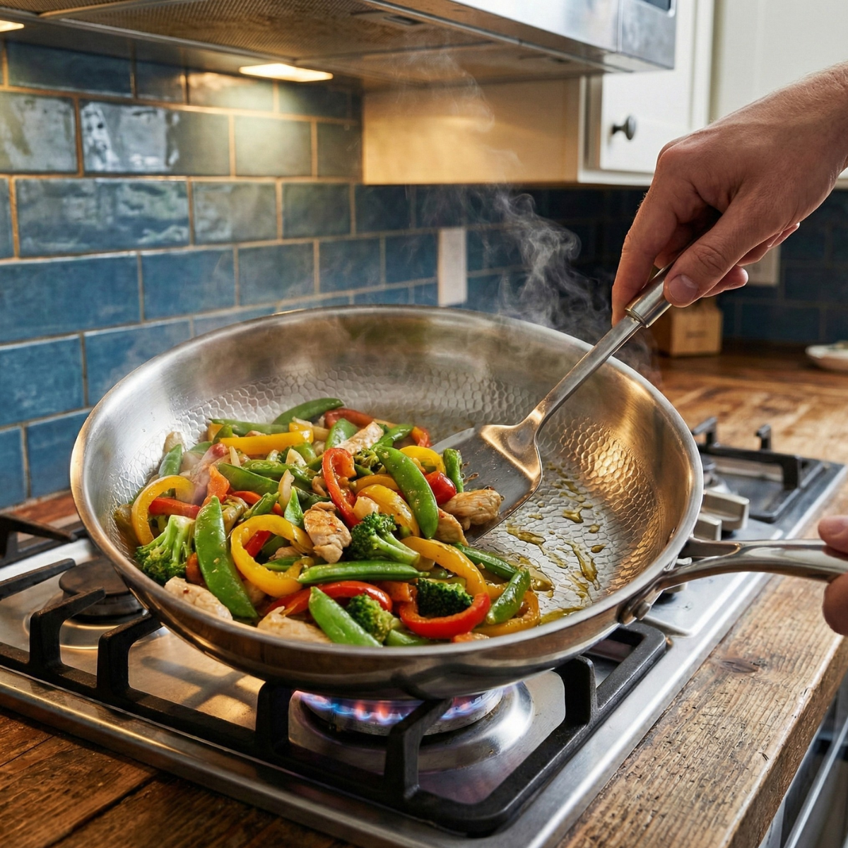 Hand-Hammered Titanium Pan