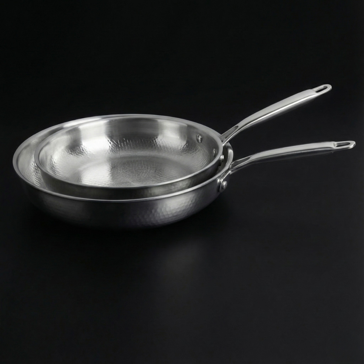 Hand-Hammered Titanium Pan Duo Set