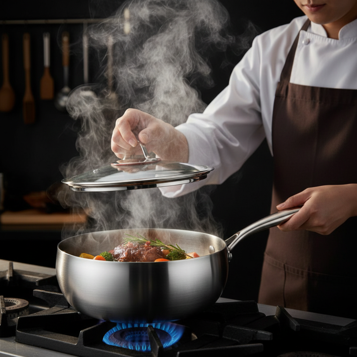 Hand-Hammered Titanium Sauté Pan
