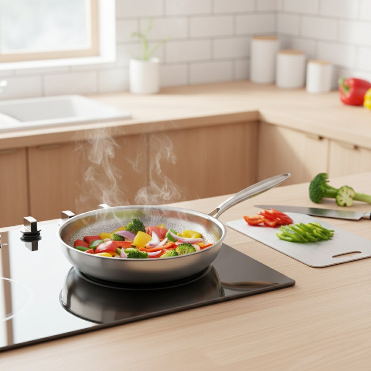 Hand-Hammered Titanium Cooking & Preparation Set