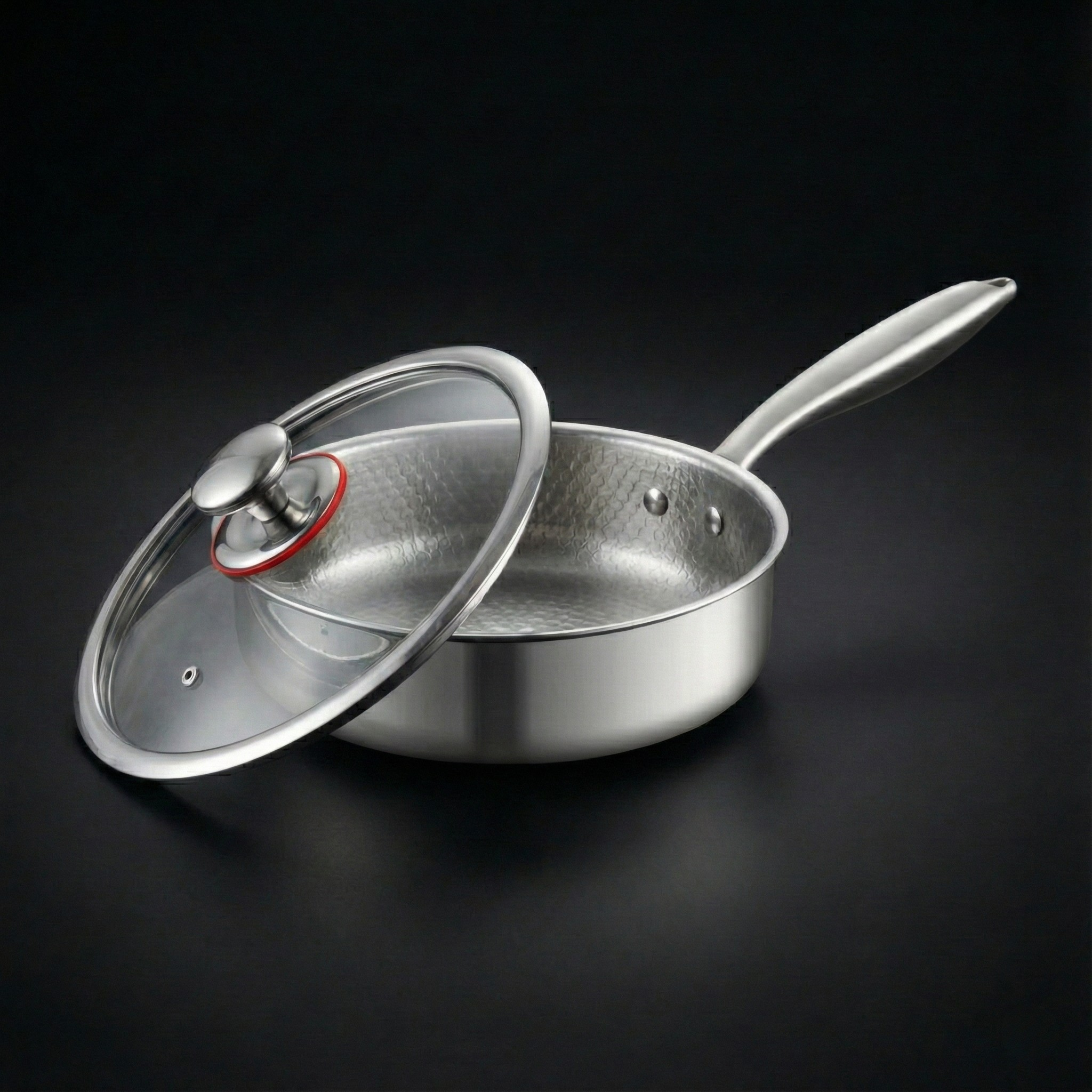 Hand-Hammered High-Wall Titanium Pan