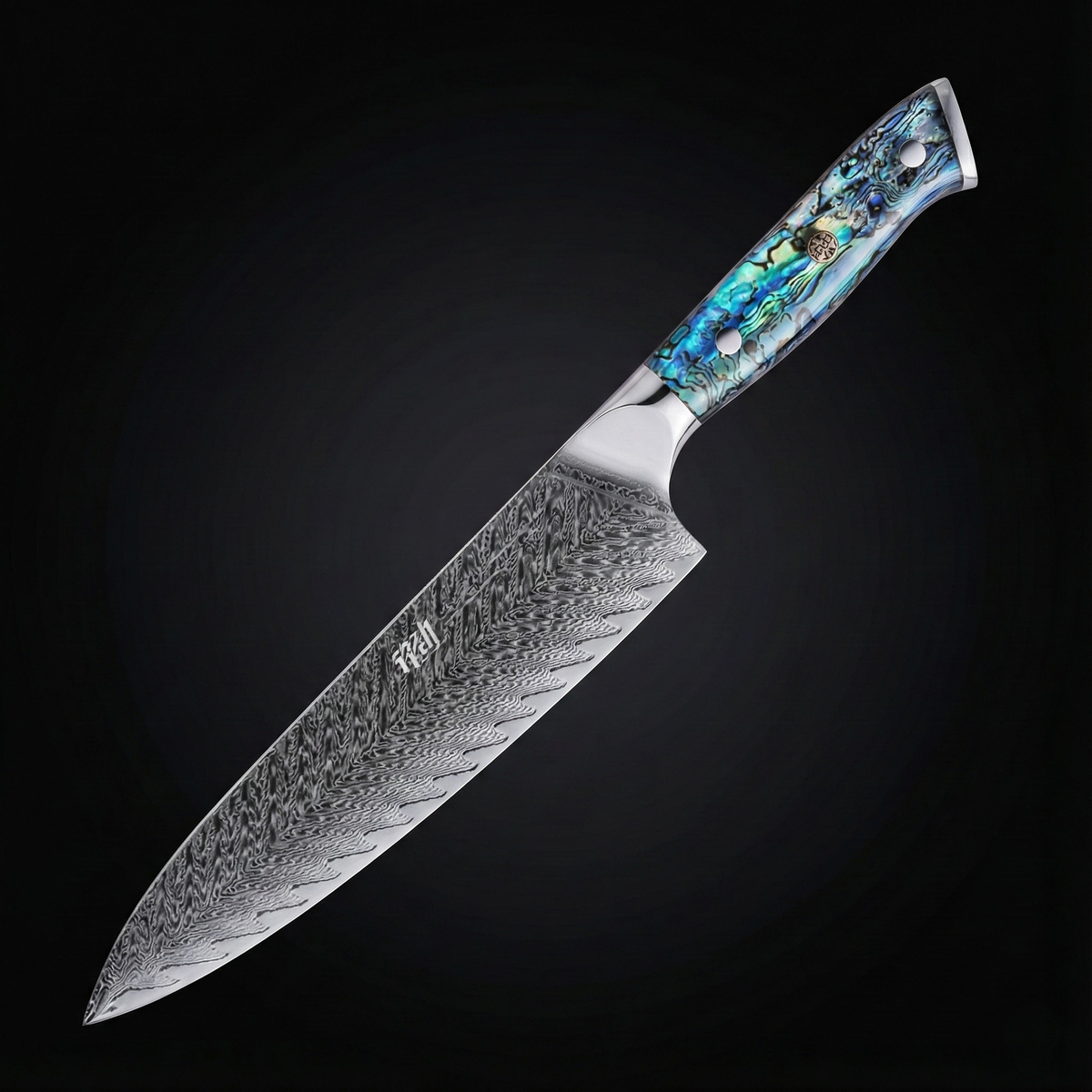 Japanisches Damaszener-Kochmesser – 20,4 cm Vielseitige Klinge