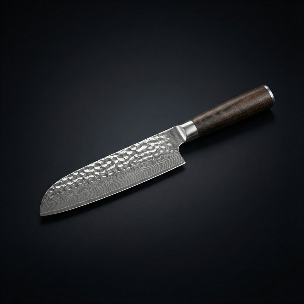 Gehämmertes Santokumesser im japanischen Stil – 18 cm Präzisionsklinge