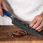 Japanisches Damascus Messer-Set – 8-teiliges Set mit ausgewogenem Profil