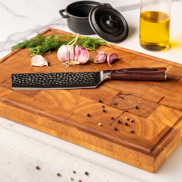 Japanisches Hammerschlag-Damascus-Kochmesser-Set – 3-teiliges Set