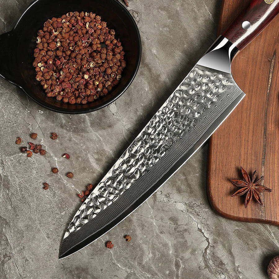 Japanisches Damascus Kazoku Gyuto-Kochmesser – Präzisionsklinge mit 21,2 cm