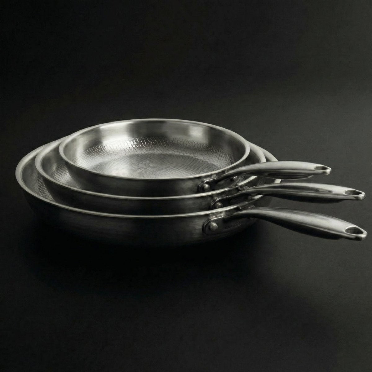 Gehämmertes Titan-Pfannenset – 3-teilig