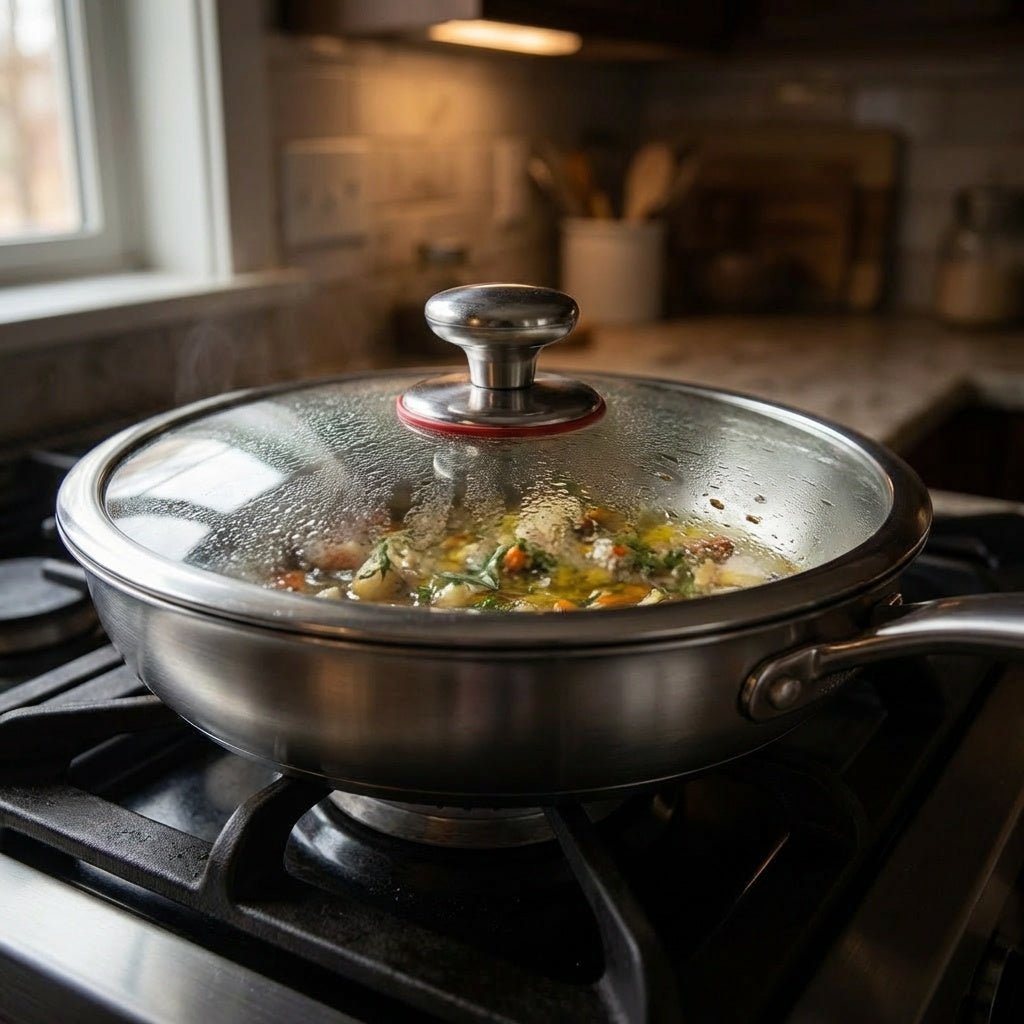 Fein gehämmerte Titanpfanne