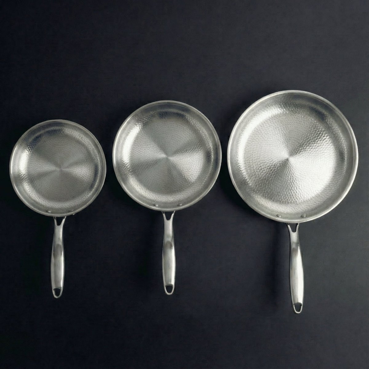 Gehämmertes Titan-Pfannenset – 3-teilig